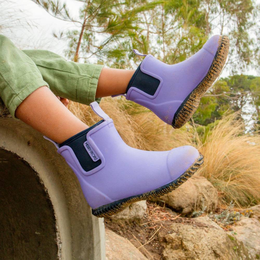 Bobbi Kids Rain Boot // Lavender & Navy - Image 4