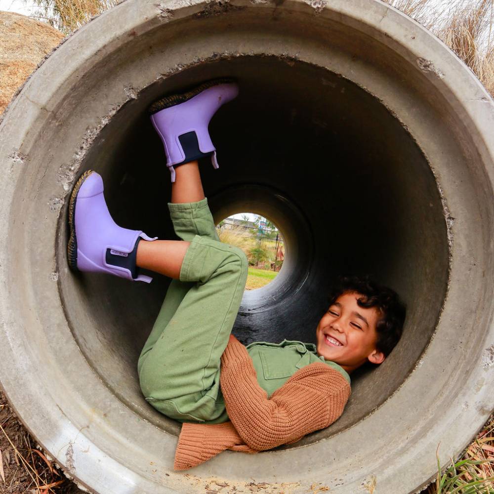 Bobbi Kids Rain Boot // Lavender & Navy - Image 5