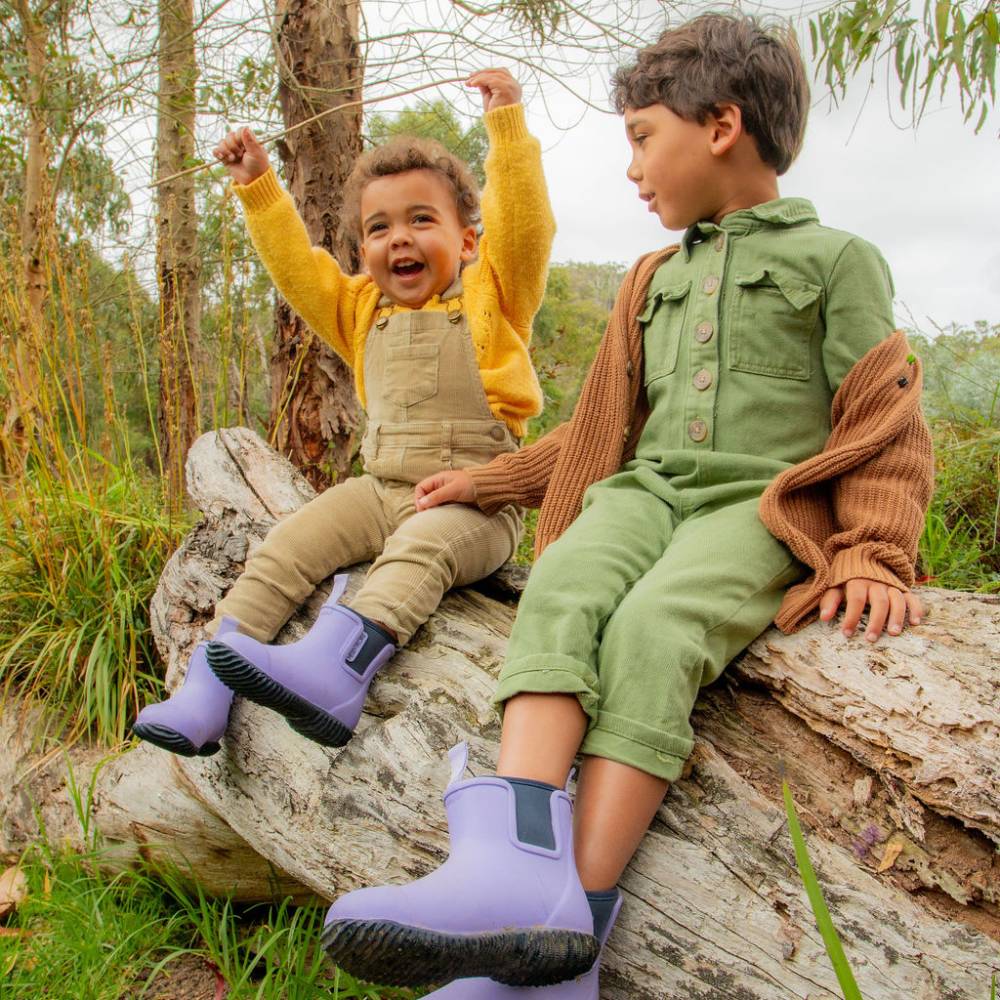 Bobbi Kids Rain Boot // Lavender & Navy - Image 6