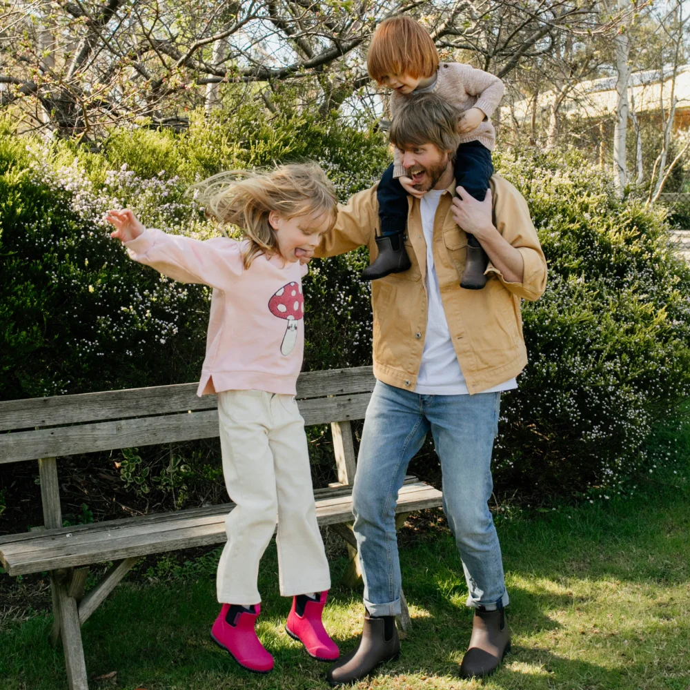 Bobbi Kids Rain Boot // Magenta & Navy [Retired] - Image 6