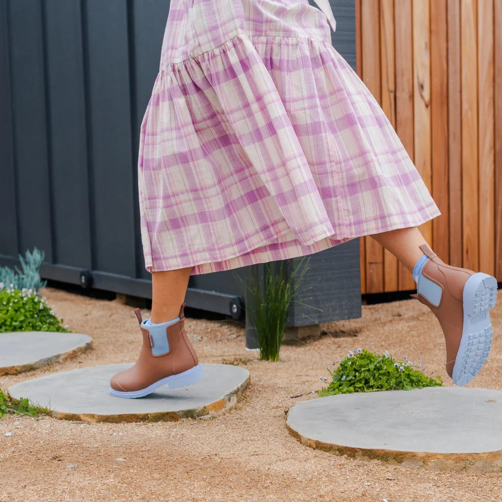 Bobbi Rain Boot // Chestnut & Ice Blue [Retired] - Image 4