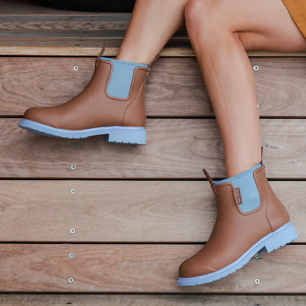 Bobbi Rain Boot // Chestnut & Ice Blue [Retired] - Image 5