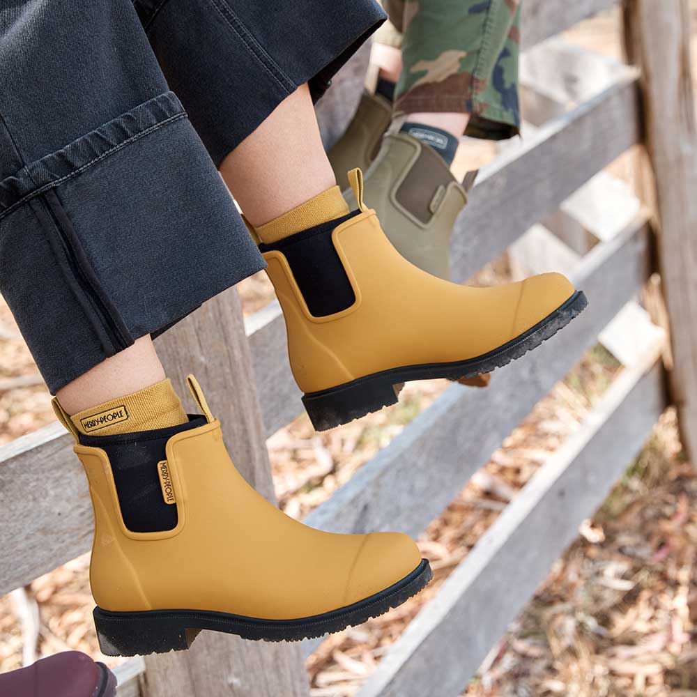 Bobbi Rain Boot // Mustard Yellow & Black - Image 8