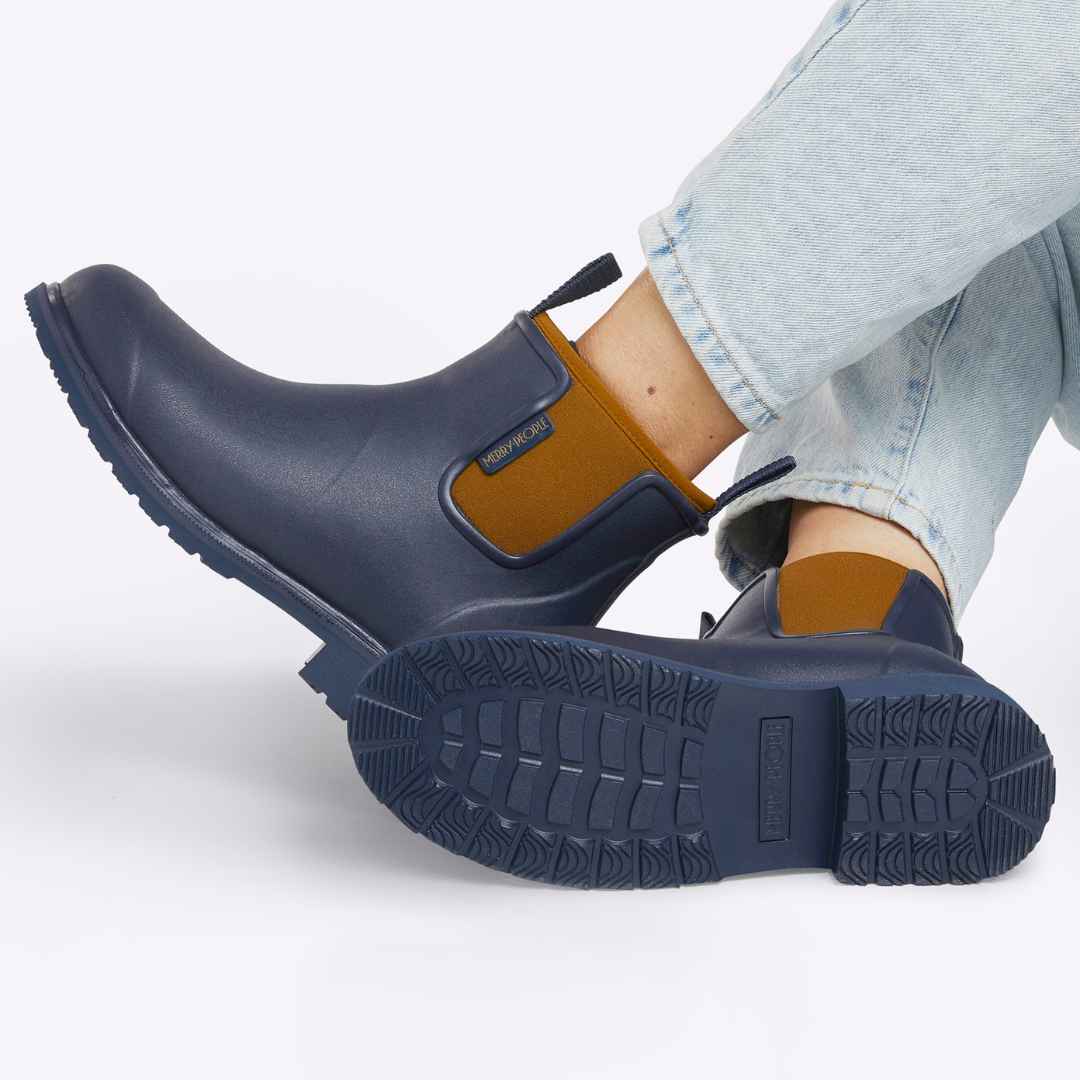 Bobbi Rain Boot // Oxford Blue & Tan - Image 6