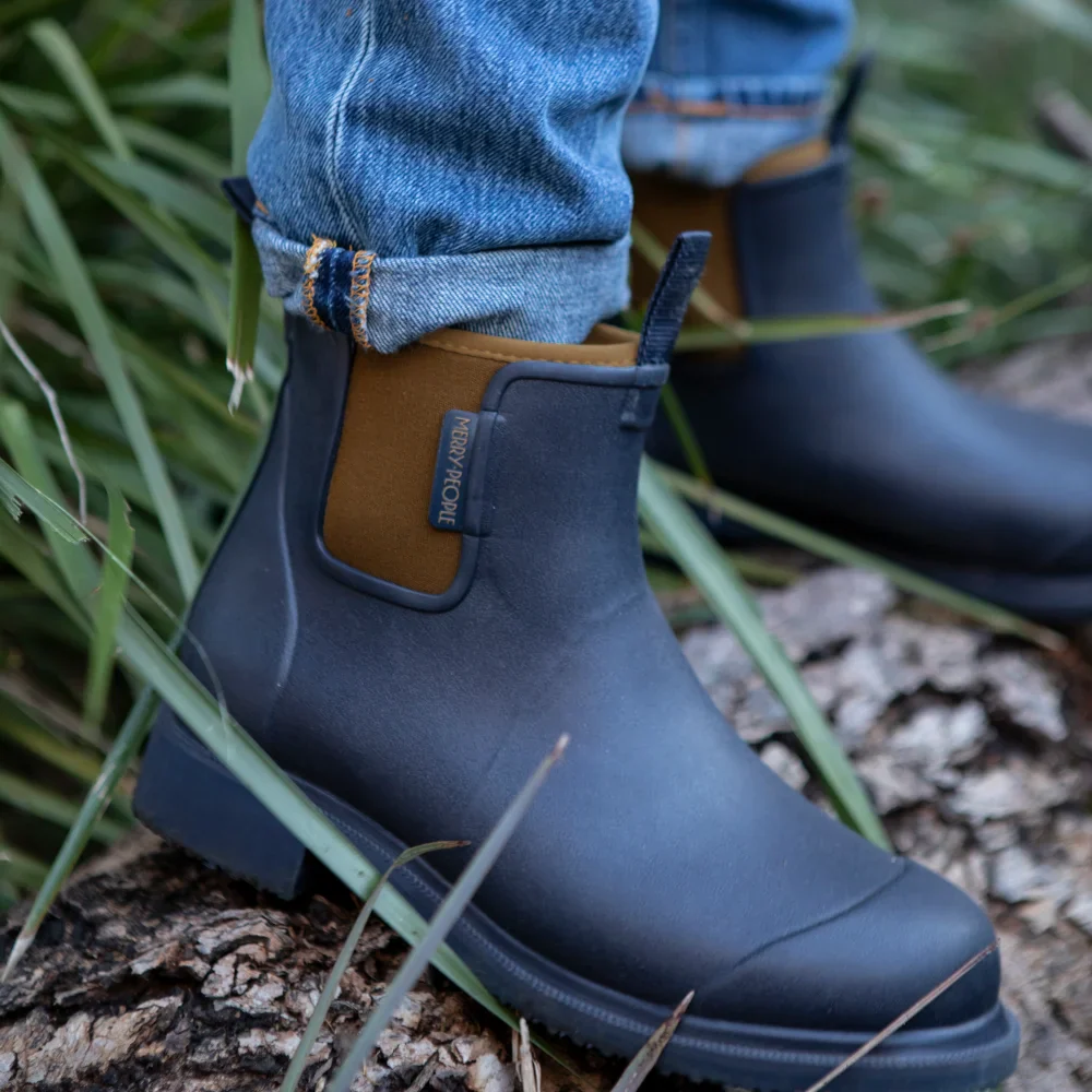 Bobbi Rain Boot // Oxford Blue & Tan - Image 7