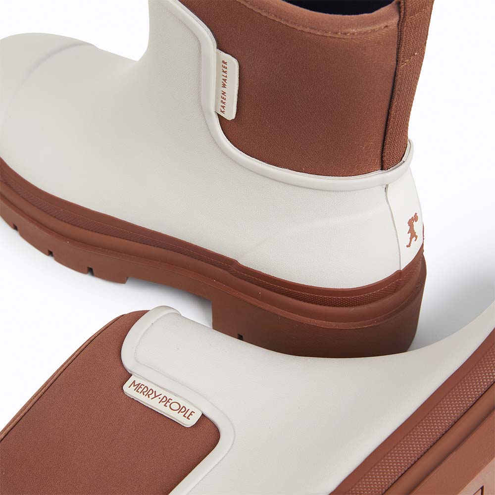 Merry People X Karen Walker Tully Boot // Ecru & Chestnut [Retired] - Image 4