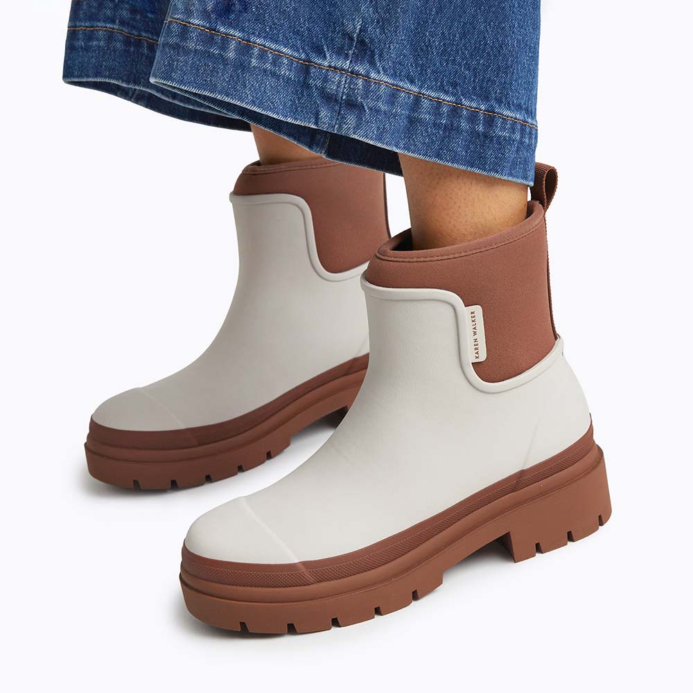 Merry People X Karen Walker Tully Boot // Ecru & Chestnut [Retired] - Image 6