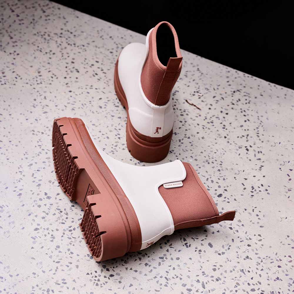 Merry People X Karen Walker Tully Boot // Ecru & Chestnut [Retired] - Image 9
